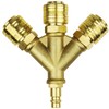 LAIWOO Compressed Air Distributor Triple with Couplings, 1/4 Inch Air