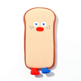 Cute Food Bread Toast Character Accessory Pouch Pen Case Pencil Case, Brunch Brother Runtoast Pencase, Toast, Pencil case, cute