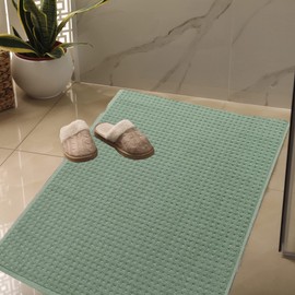 Olivia Rocco LUXE Bath Mat Washable Bathroom Mat Extra Water Absorption Quick-drying 850 GSM Bath Toilet Mats Super Soft Egyptian Cotton Rugs 50x80 cm (Duck egg)