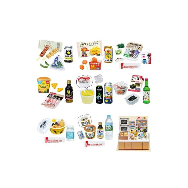 RE-MENT Petit Sample Light Convenience Store Late Night Drinking 1