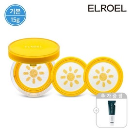 Basic Eloel Padefri Plus Yellow Sun Cushion (1 main product + 2 refills + Derma Laser Cream 50ml) / 기본 엘로엘 파데프리 플러스 옐로우 선쿠션 본품1+리필2+더마 레이저 크림 50ml