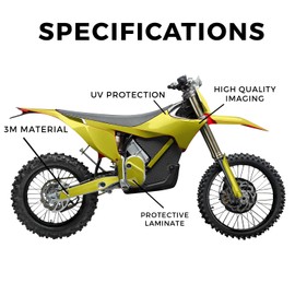 Stark Varg MX 2023-2025 Graphics Kit Wrap - Solid Yellow - Varg MX Skin - Premium 3M Vinyl Protective Wrap Decal Cover - Easy to Apply | Crafted in The USA by MightySkins