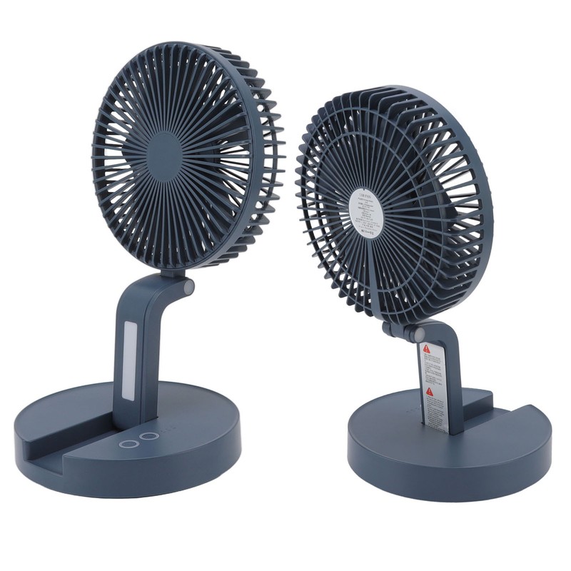 Desktop Folding Fan 3 Speeds USB Rechargeable Punch Free Electric