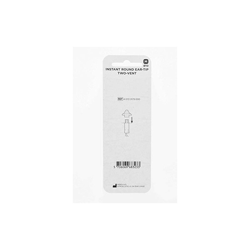 Widex Instant Round ear-tip Two-vent MEDIUM domes