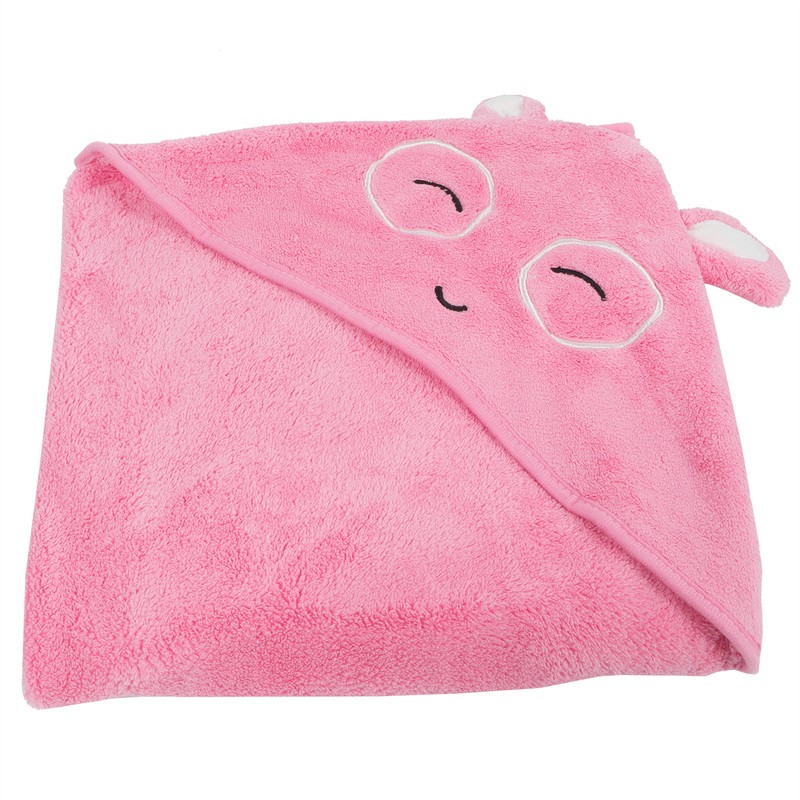 Kids Bath Towels Hooded Cartoon Bathrobe Thicken Coral Fleece Soft