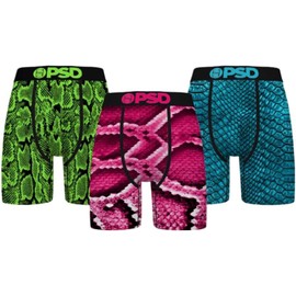 PSD Men's Skins 3-Pack Boxer Briefs, Multi, L