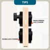 Bwintech 1 Pair 52MM Matt Black Lock Cylinder Hole Escutcheon