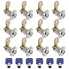 AConnet 12 Pack Cam Locks Keyed Alike with 6 Keys,