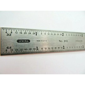 GENERAL  No. 310 6" Ruler w/ B & S Gauge NEW USA scale rule 6 inch