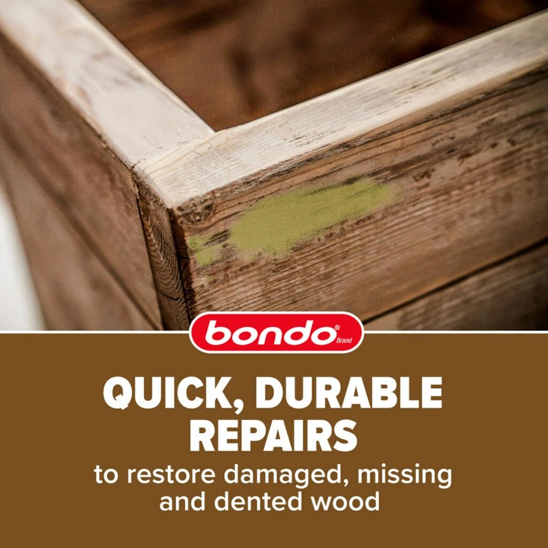 Bondo Wood Filler 12 oz with Hardener 0.5 oz, Repairs