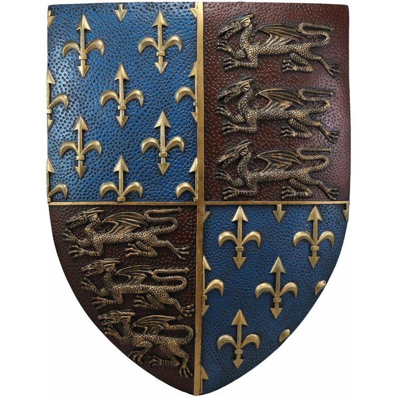 19" Tall Medieval Kingdom Knight Coat of Arms Le Fleur