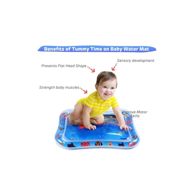 Yummy Baby Inflatable Tummy Time Premium Quality Water Mat, The