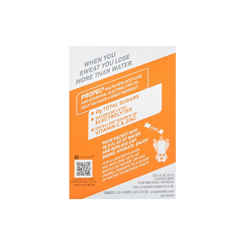 Propel Immune Support Powder Orange Raspberry
