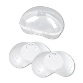 Pezoneras protectoras de lactancia materna 2 unidades con estuche de viaje (Mediana)