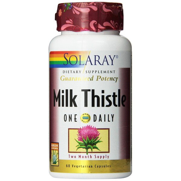 Solaray Milk Thistle One Daily Supplement, 350 mg, 60 Count