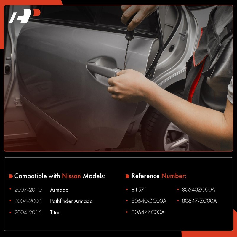 A-Premium Front Left Driver Side Exterior Door Handle with Keyhole