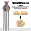 R8 Router Bit, 12mm Shank Arc Bending Router Bit, Integrated