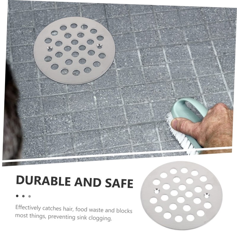 SHINEOFI 2pcs Stainless Steel Floor Drain Covers Round Strainers for
