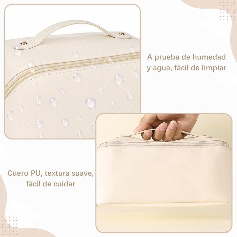 2 Piezas Bolsa de Cosméticos de Viaje, Makeup Bag de