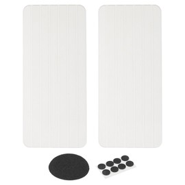 PATIKIL Rectangle Water Absorbent Diatomite Coasters 12.2x5.5inch, 2 Pack Quick Dry Sink Organizer with Grooves for Plant Cosmetic Bottle Hand Soap Toiletries, White