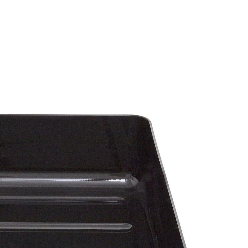 TRU RED Front Load Stackable Plastic Letter Tray, Black, 4/Carton