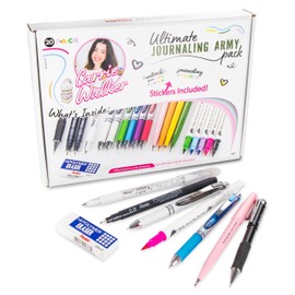 Pentel Pentel Carrie Walker Ultimate Journal Mix, Writing and Journaling Kit, Gel Pen/Mechanical Pencil/Marker Variety, 20 Pieces