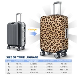 Lukbfall Leopard Print Luggage Suitcase Covers Elastic Washable Luggage Protector Travel Suitcase Protective Cover For Kid And Adult, Xl (Fit 29-32 Inch Luggage)