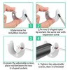 Suiwotin 4 Packs Stainless Steel Closet Rod End Supports 1-1/3