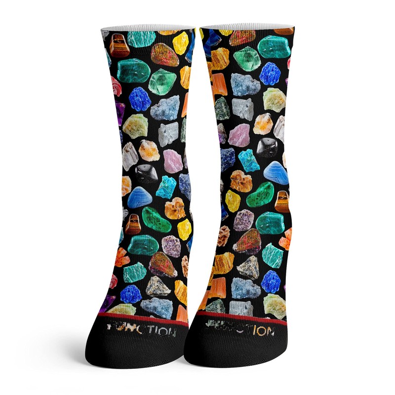 Function - Minerals Rock Geology Stone Crystal Unisex Crew Socks