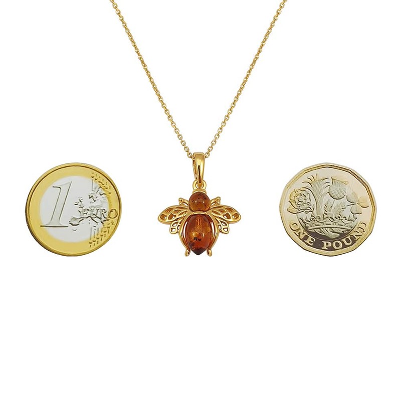 Kiara Jewellery - Bee Pendant Necklace - Gold Plated 925