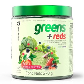 FORZAGEN  Hecho en EUA  Vegan Greens and Reds  Superfood  Mezcla de Vegetales y frutos Orgnicos  270 g  35 Servicios x Envase  Delicioso Sabor a...   