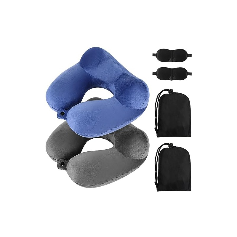 Sintuff - Juego de 2 almohadas inflables para el cuello
