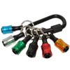 Teocpai 1/4" Hex Shank Screwdriver Bit Holder Portable Key Ring