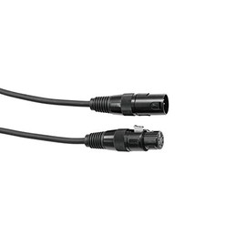 EUROLITE DMX Cable XLR 5-Pin 1 m Black High Quality DMX Cable