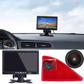 HD Car Night Vision Caravan Reversing System Brake Light Reversing Camera Van Roof Camera Parking Camera Parking Aid with Angle Adjustable Compatible with Opel/Vauxhall Movano/Renault Master/Nissan