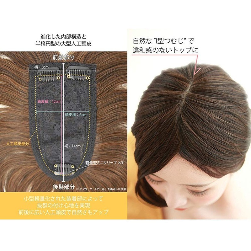 Bright Lara s-002-LBX Natural Wig, Bangs Wig, Center Parting, Long,