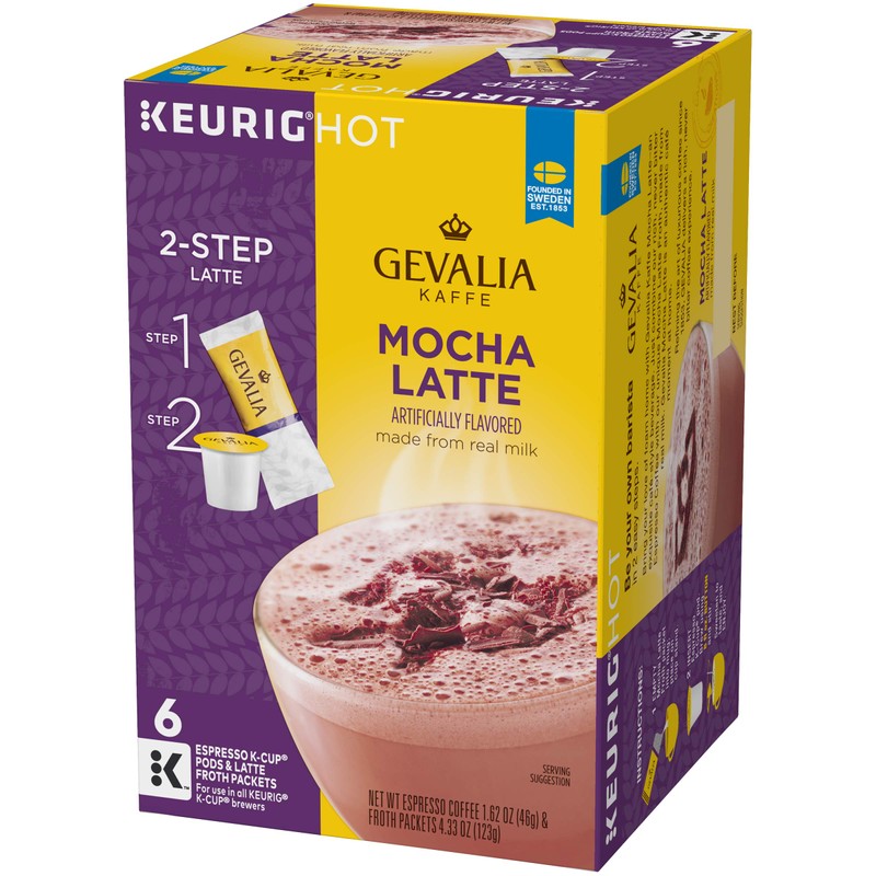 Gevalia Frothy 2-Step Mocha Latte Espresso Keurig K-Cup® Coffee Pods