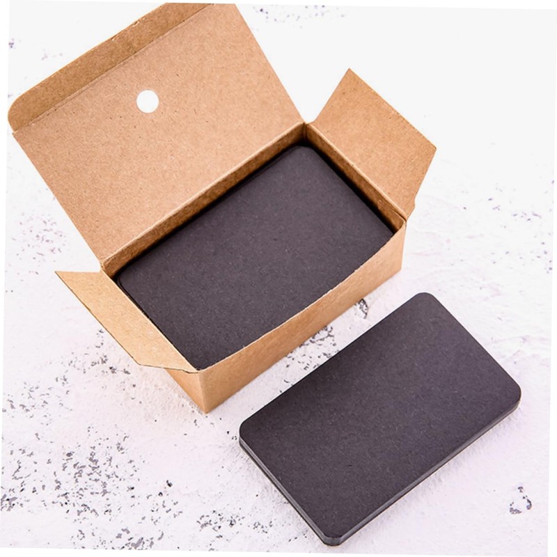 Operitacx 100pcs Black Blank Index Cards for Writable Vocabulary Learning