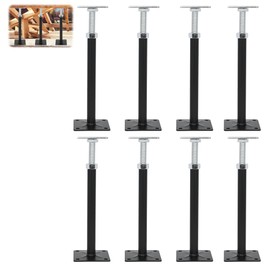 House Jacks for Leveling, 8 PCS Basement Jacks Adjustable, Floor Joist Jacks, 11.6" to 16.1" Adjustable Height Range, Mini Screw Jack for Lifting, 5000lb Load Capacity