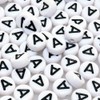 Amaney Vowel Letter Beads A 100pcs 7√ó4mm White Round Acrylic