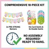 Easter Decorations Set - 18 Pcs Pre-strung Happy Easter Banners