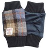 Sleeping Sheep Harris Tweed Mitaine Fingerless Gloves, Boa Back, Herringbone,