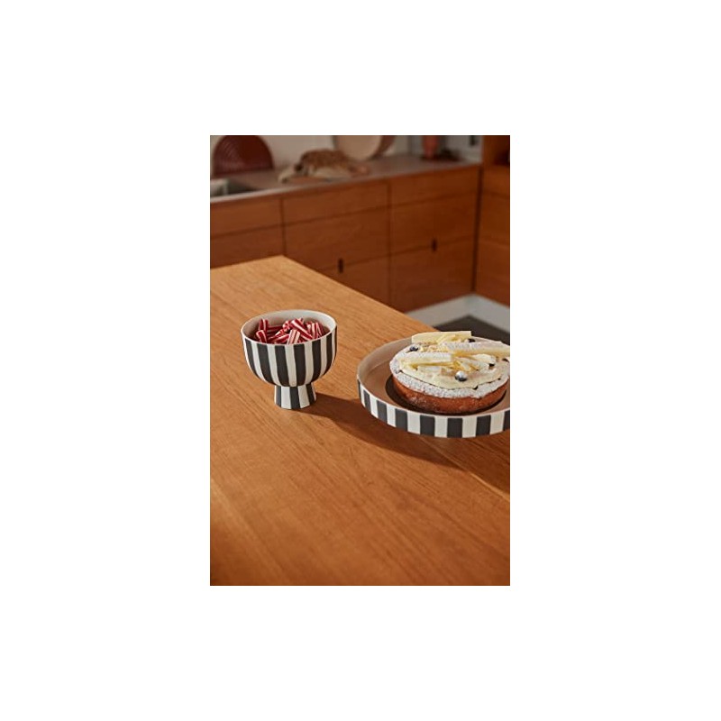 OYOY Toppu Bowl - White Stoneware Bowl in Scandinavian Design,