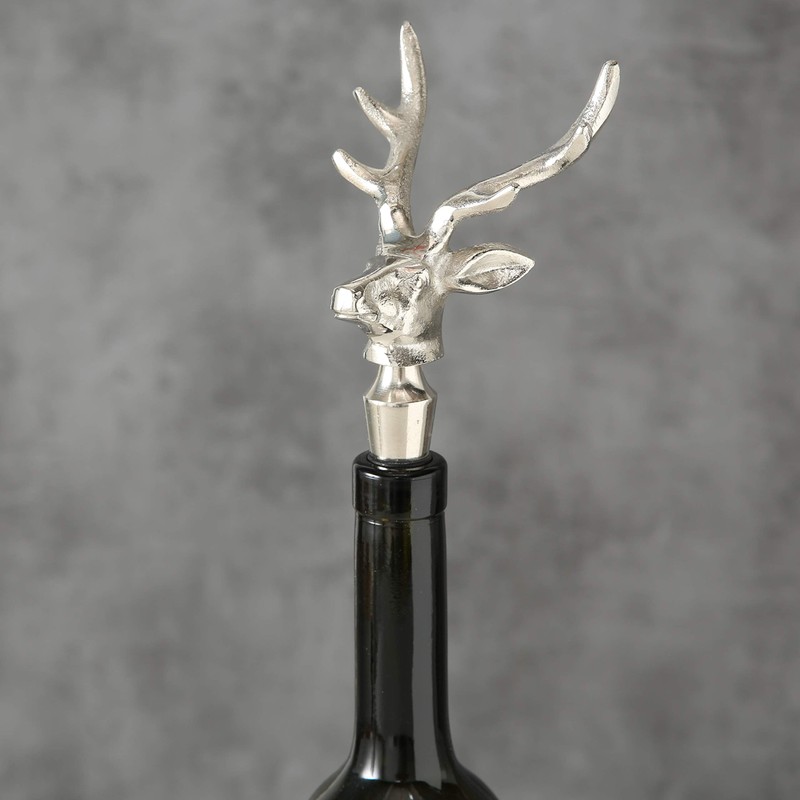 Bottle Stopper Botho Height 19 cm Nickel-Plated Aluminium