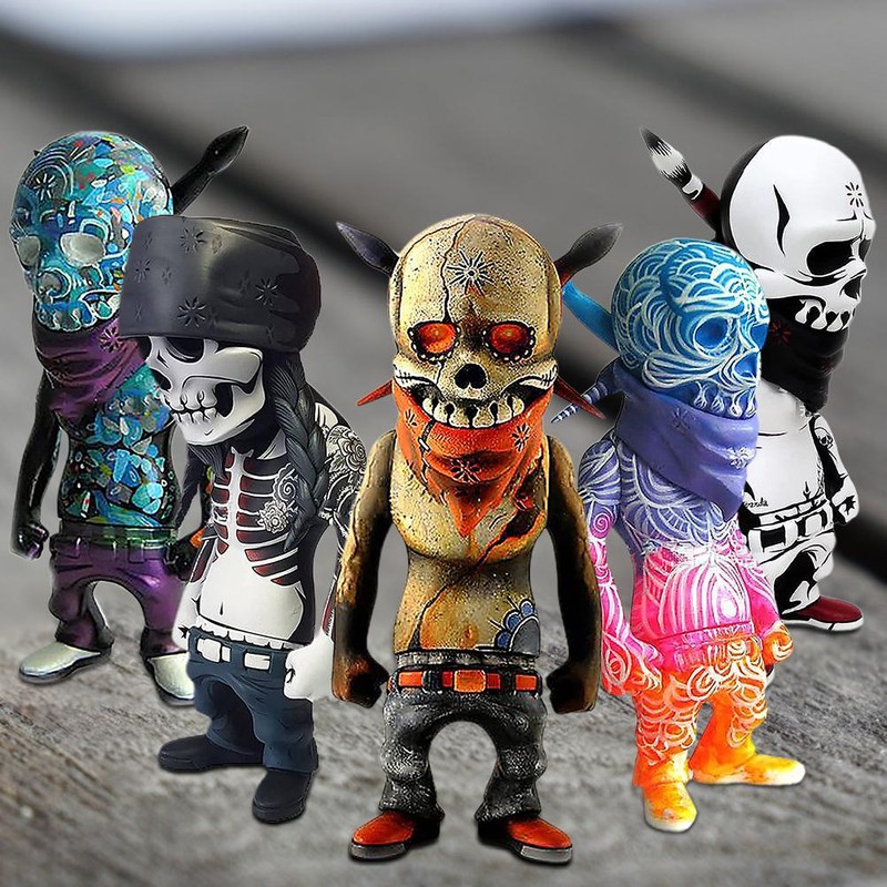 Hip Hop Commemorative Skeleton Ornaments Desktop Resin Crafts Gifts for