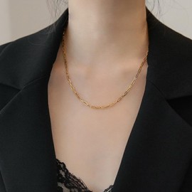 YANCHUN Gold Necklace Stack Necklace Stack Waterproof Necklace Non Tarnish Gold Necklace Waterproof Gold Necklace Layered Necklaces for Women Jewelry Gifts
