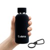 Exllena Small Water Bottle 12oz with Clip, Double Wall Stainless