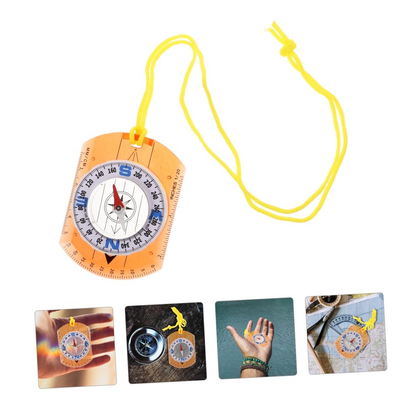 KICHOUSE Orienteering Compass Multi-Function Hiking Tool Ruler and Pointer for