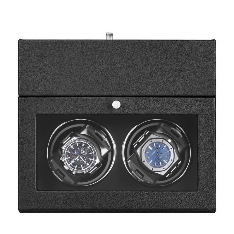 LLS Automatic Double Watch Winder with Storage Box, Japanese Quiet