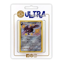 my-booster SWSH045-FR25-UB-SV089 Corvaillus (Krarmor) SV089/SV122 Secret Iridescent Myboost X Epée et Bouclier 4.5 Destinées Radieuses Box of 10 French Pokémon Cards